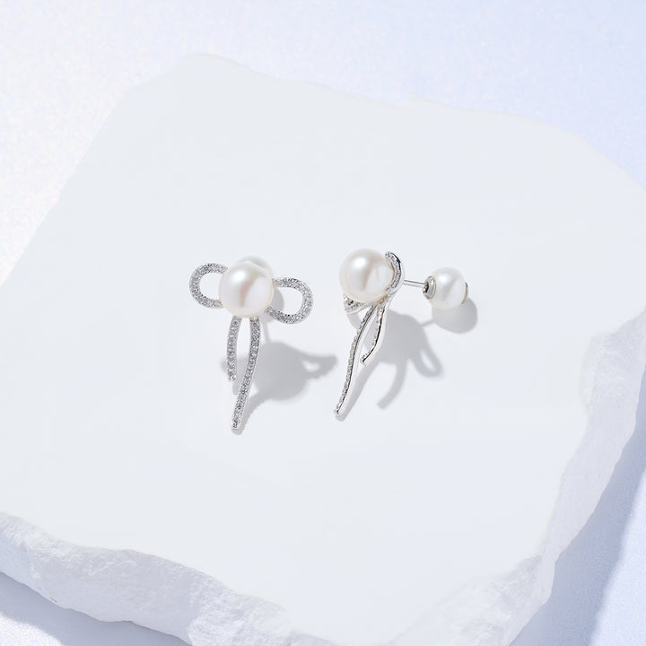 Top Grade Freshwater Pearl Earrings WE00869 | RIBBON - PEARLY LUSTRE