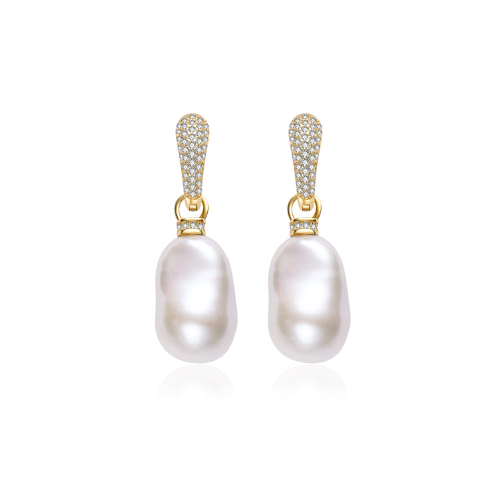 Elegant Baroque Pearl Earrings WE00875 - PEARLY LUSTRE