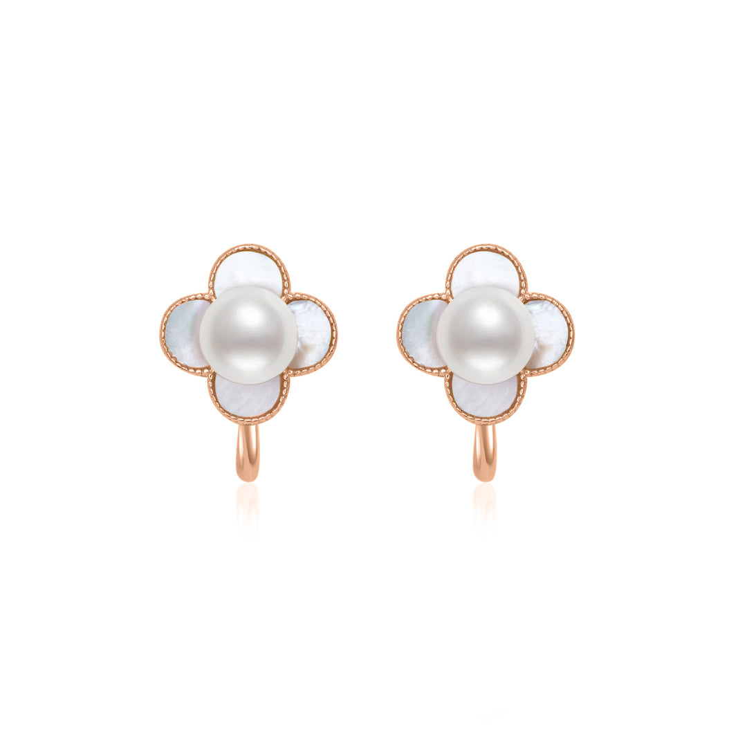 Clip-On Freshwater Pearl Earrings WE00880 - PEARLY LUSTRE