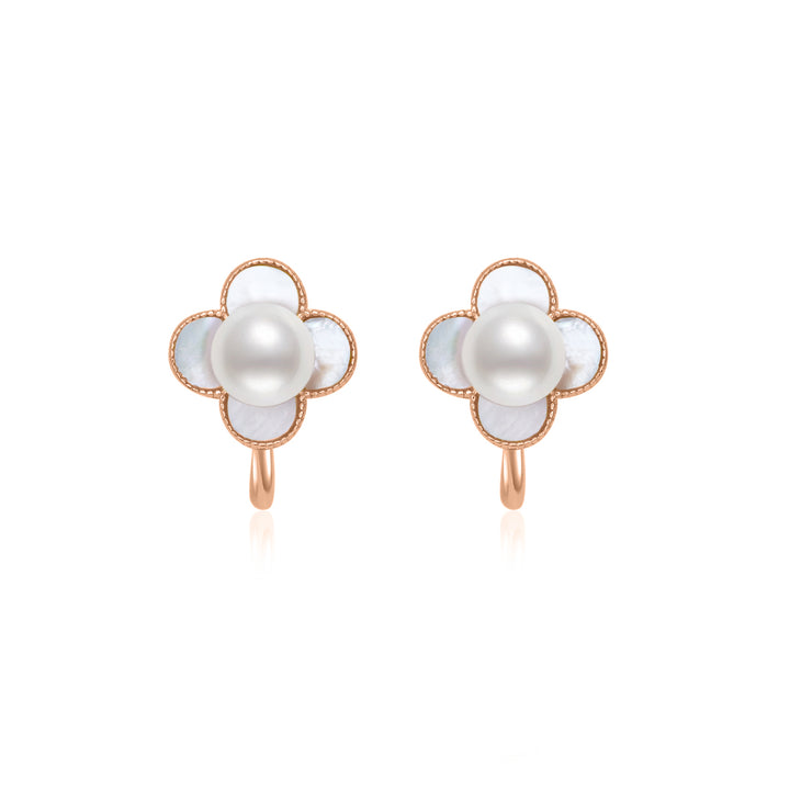 Clip-On Freshwater Pearl Earrings WE00880 - PEARLY LUSTRE