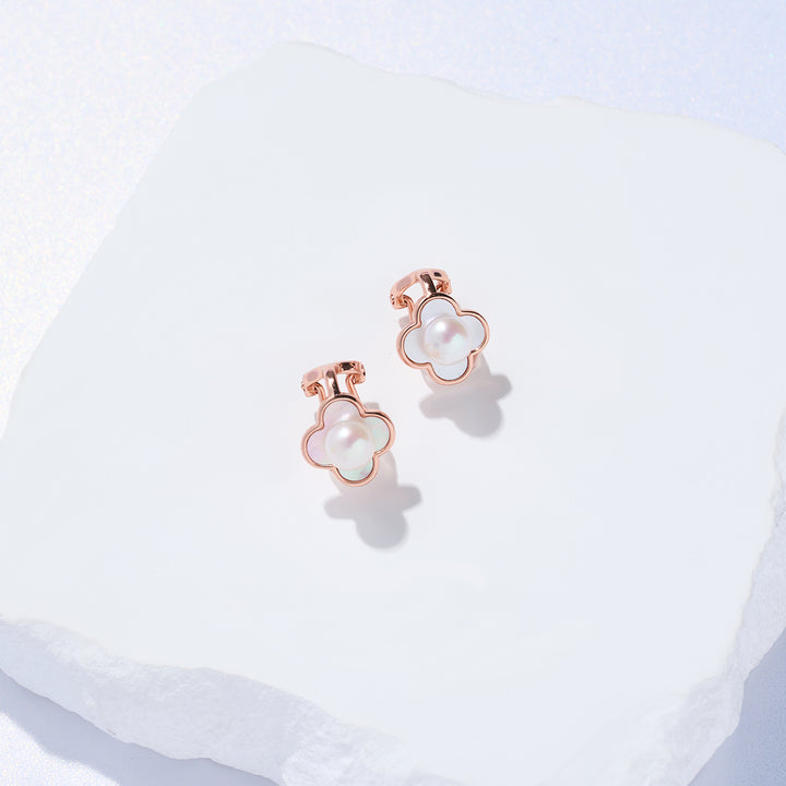 Clip-On Freshwater Pearl Earrings WE00880 - PEARLY LUSTRE