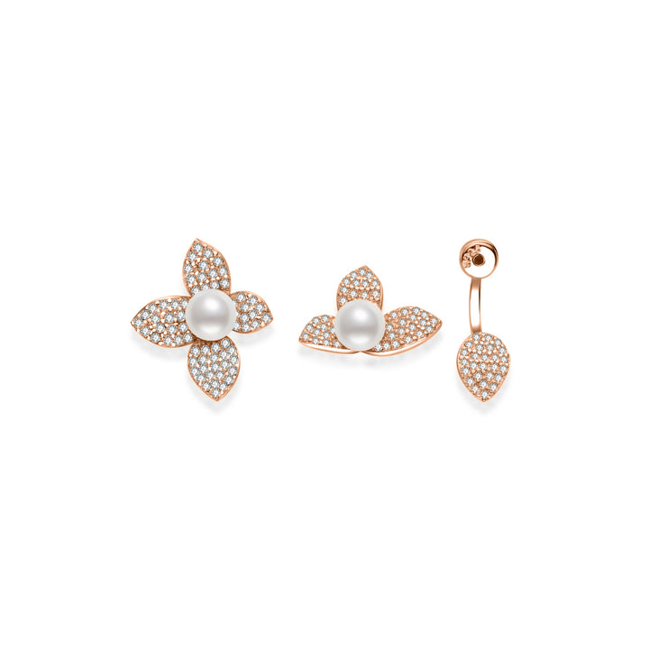 Top Grade Freshwater Pearl Earrings WE00886 | BLOOM - PEARLY LUSTRE