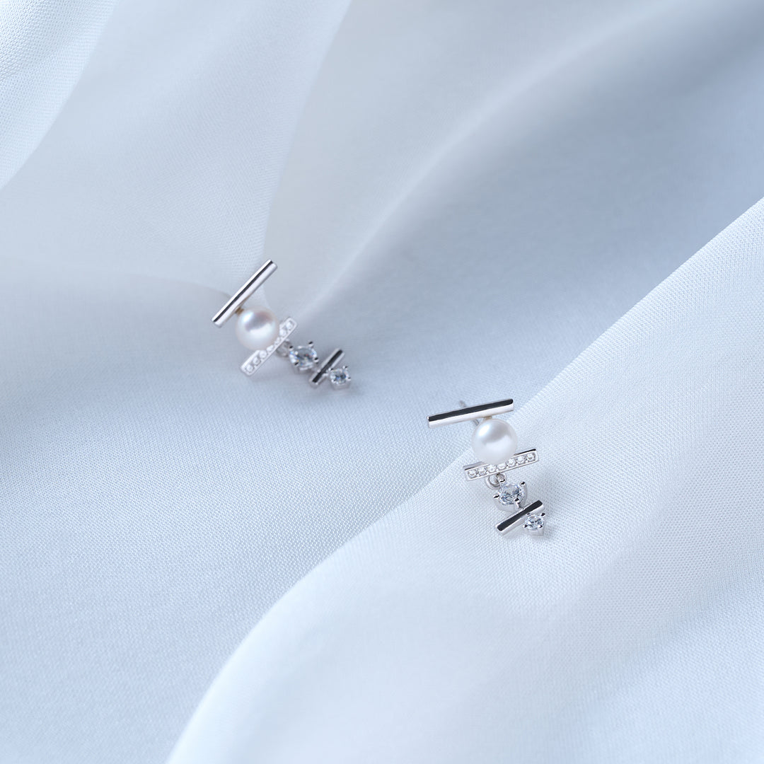 Top Grade Freshwater Pearl Earring WE00889 | MARINA BAY - PEARLY LUSTRE