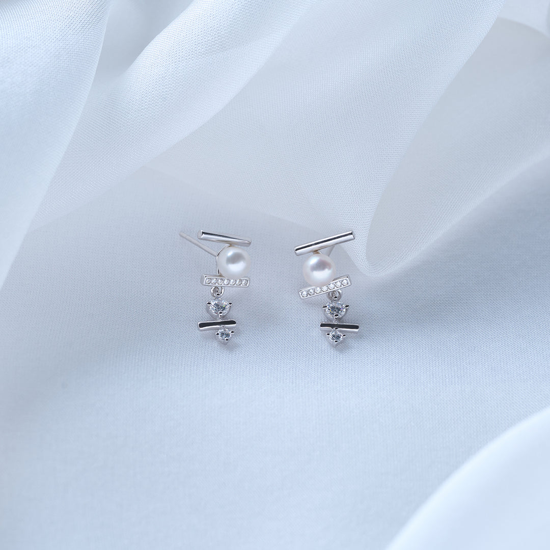 Top Grade Freshwater Pearl Earring WE00889 | MARINA BAY - PEARLY LUSTRE