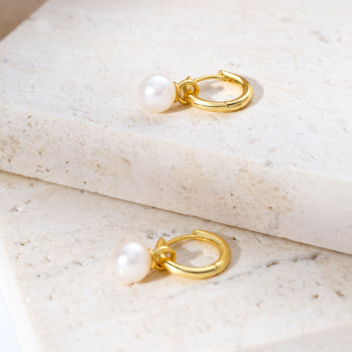 优雅淡水珍珠耳环 WE00893