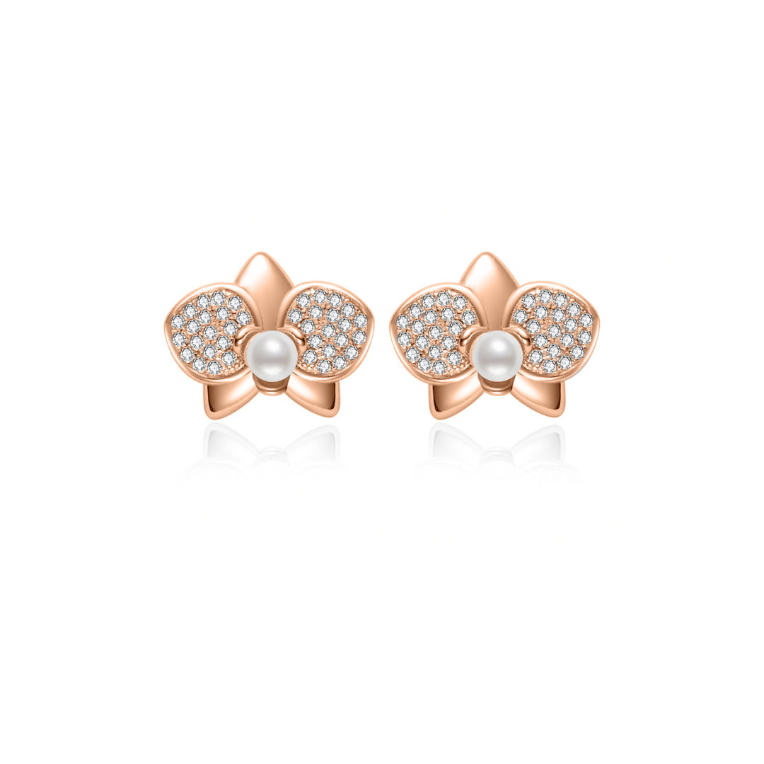Top Grade Freshwater Pearl Earrings WE00898 | ORCHID - PEARLY LUSTRE