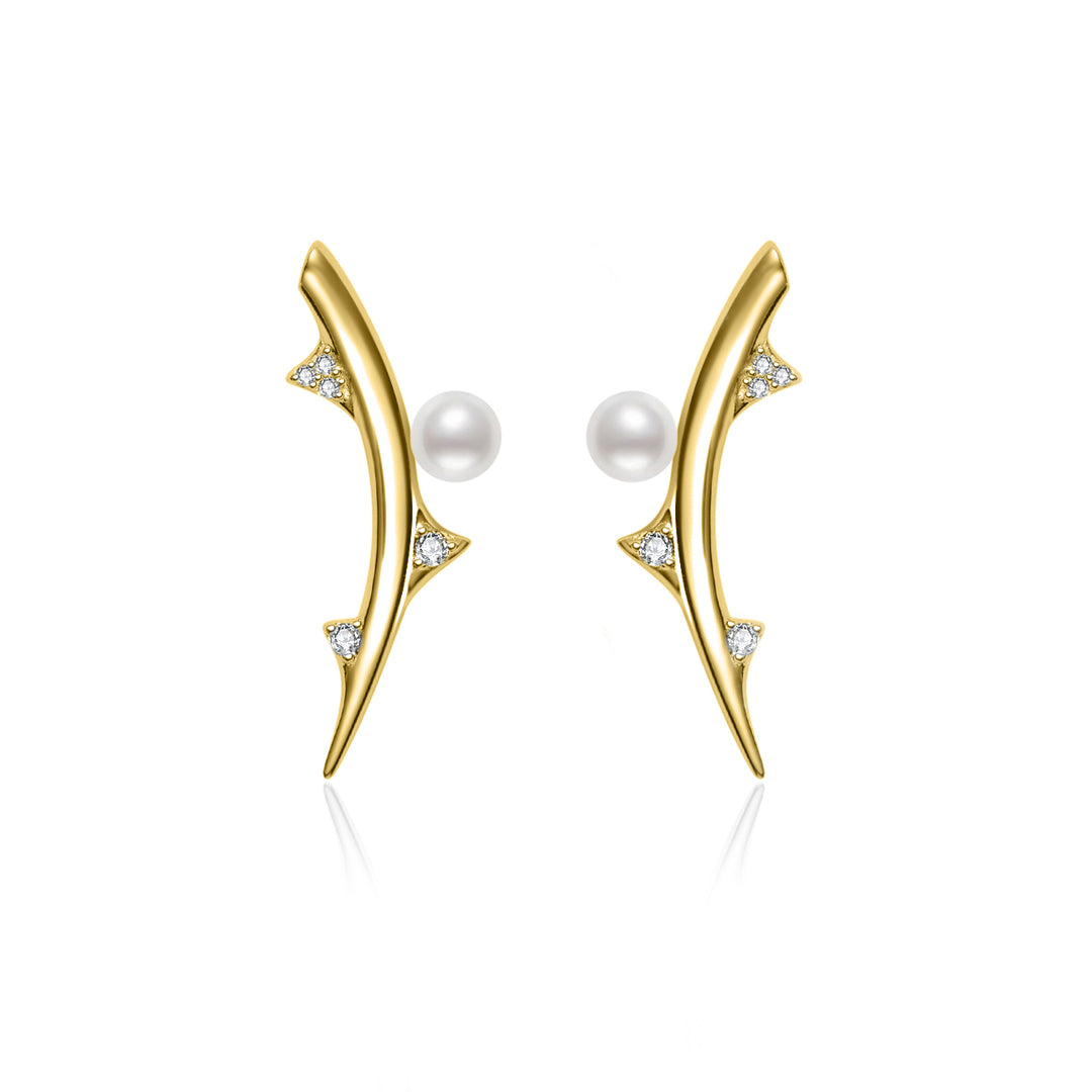 Top Grade Freshwater Pearl Earring WE00902 |ROSE - PEARLY LUSTRE