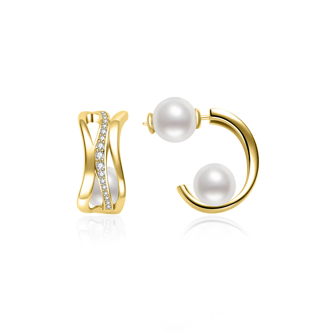 Top Grade Freshwater Pearl Earring WE00910 | MARINA BAY - PEARLY LUSTRE