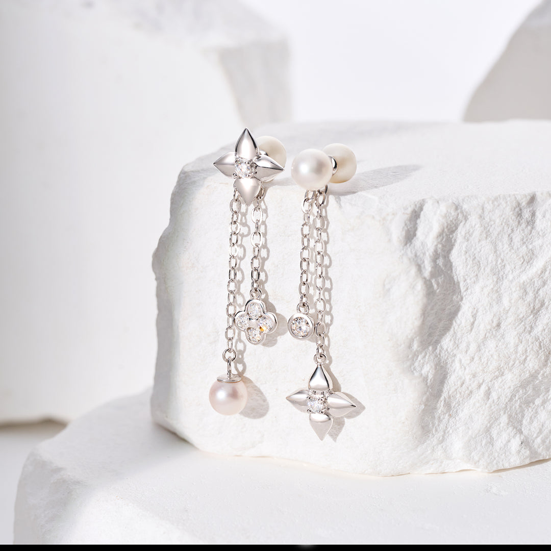 Top Grade Freshwater Pearl Earrings WE00916 | BUBBLE - PEARLY LUSTRE