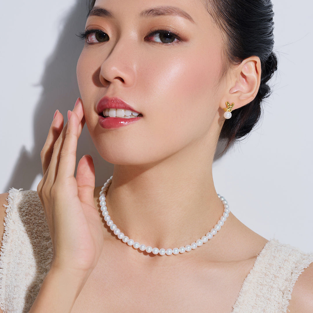 Top Grade Freshwater Pearl Earrings WE00922 | X Collection - PEARLY LUSTRE