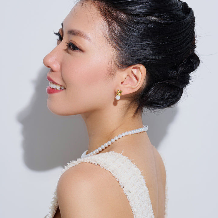 Top Grade Freshwater Pearl Earrings WE00922 | X Collection - PEARLY LUSTRE