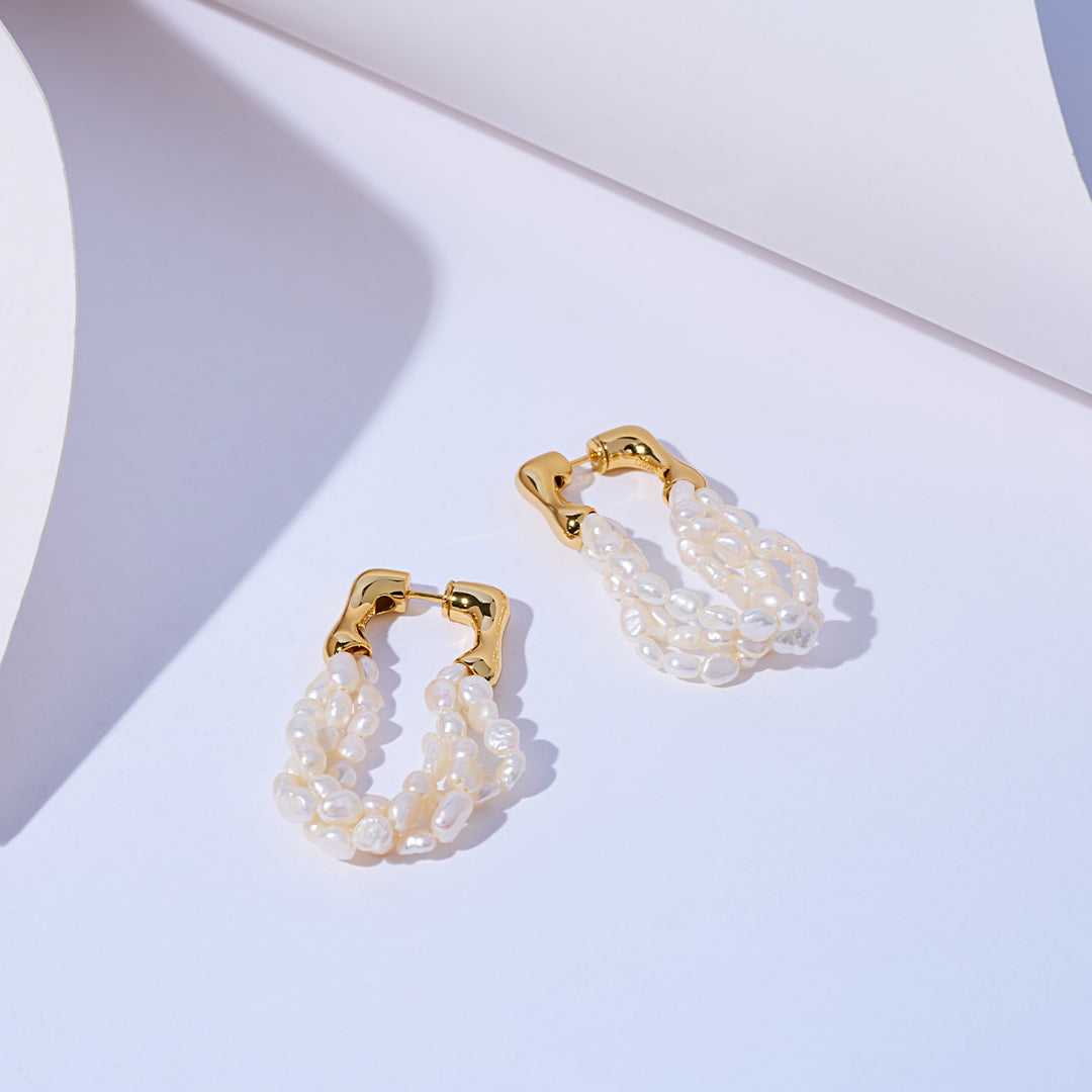 Freshwater Pearl Earrings WE00923 - PEARLY LUSTRE