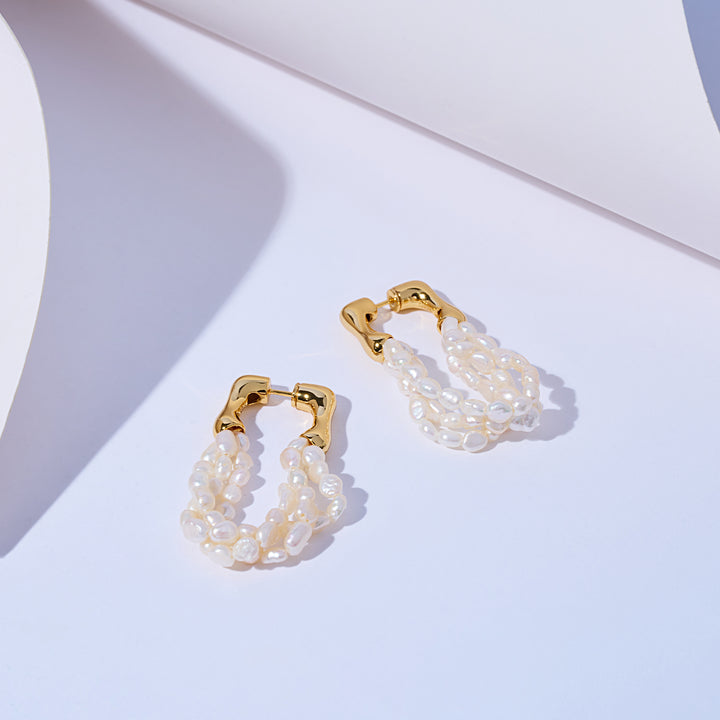 Freshwater Pearl Earrings WE00923 - PEARLY LUSTRE