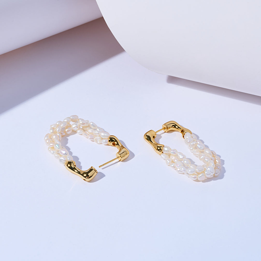 Freshwater Pearl Earrings WE00923 - PEARLY LUSTRE