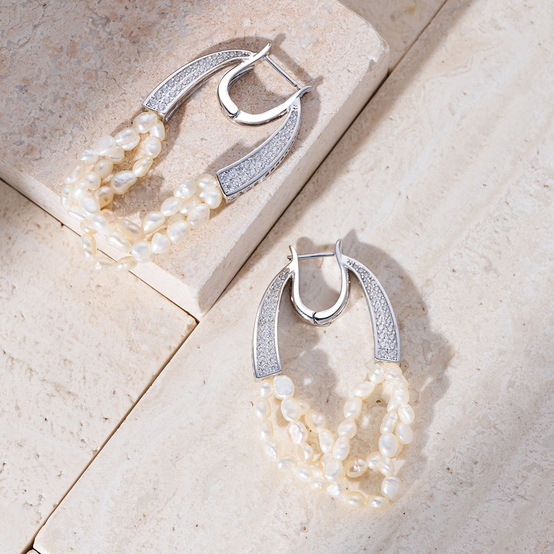 Boucles d'oreilles en perles d'eau douce Top Lustre WE00924