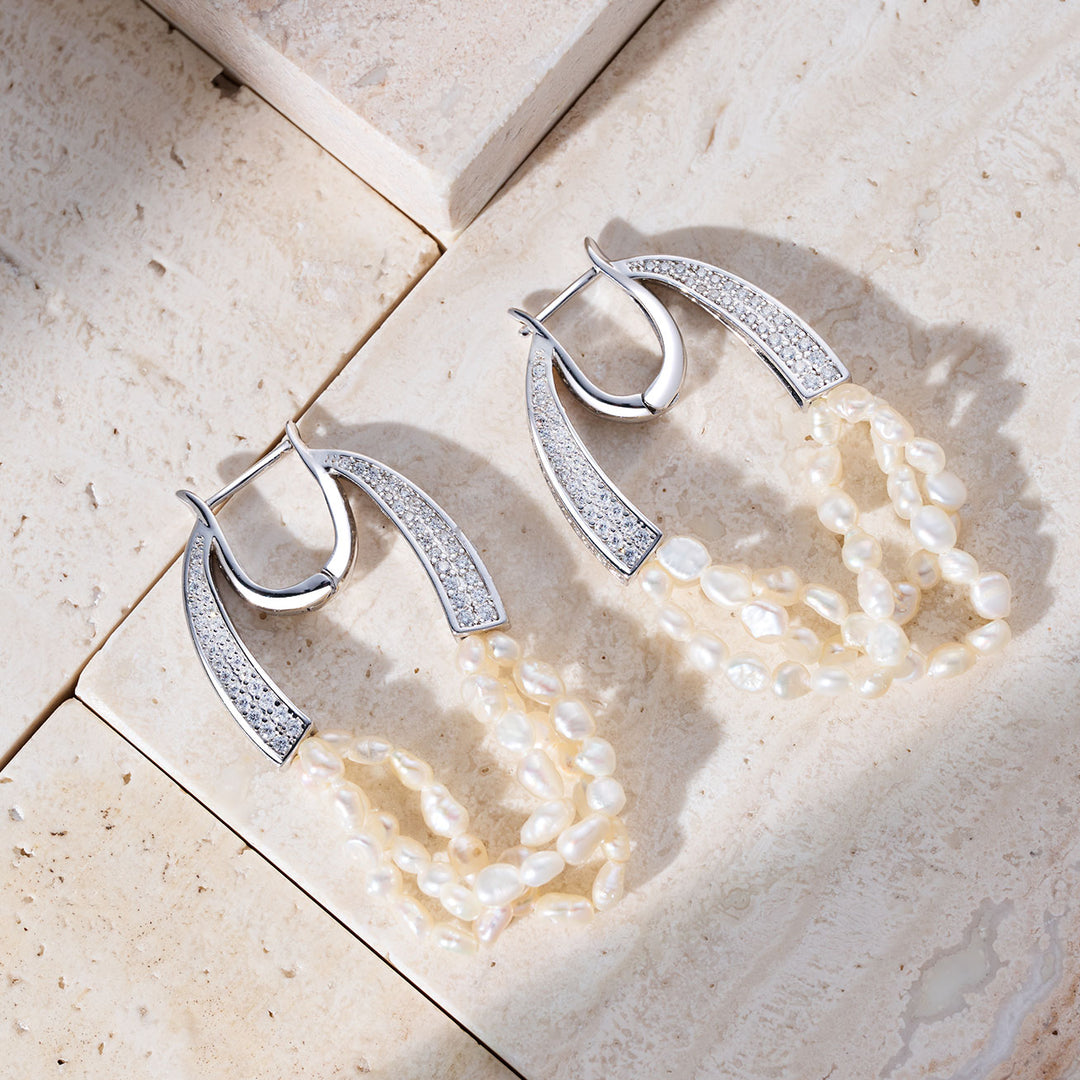 Boucles d'oreilles en perles d'eau douce Top Lustre WE00924