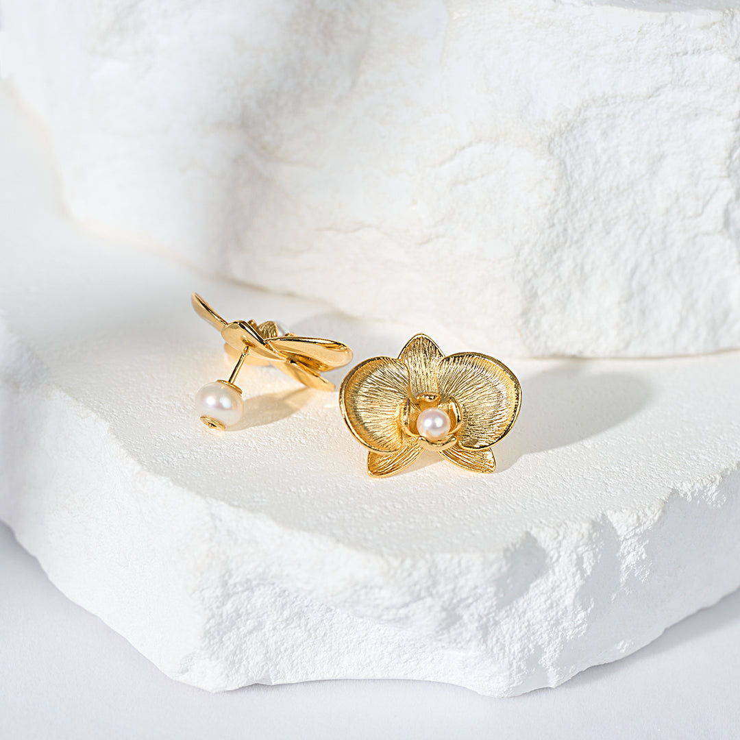 Top Grade Freshwater Pearl Earrings WE00925 | ORCHID - PEARLY LUSTRE