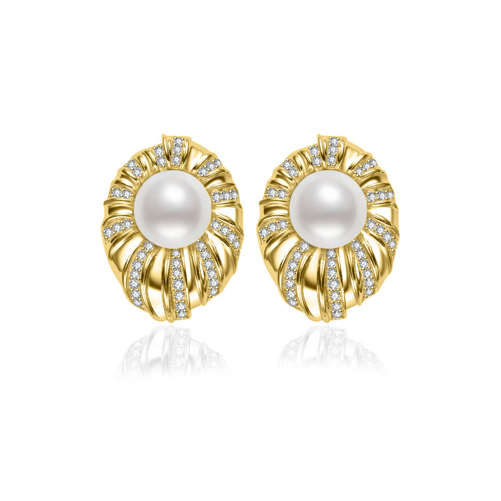 Asian Civilisations Museum Freshwater Pearl Earrings WE00932 | ACM Collection - PEARLY LUSTRE