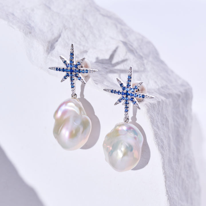 Top Grade Baroque Pearl Earrings WE00947 | CELESTE - PEARLY LUSTRE