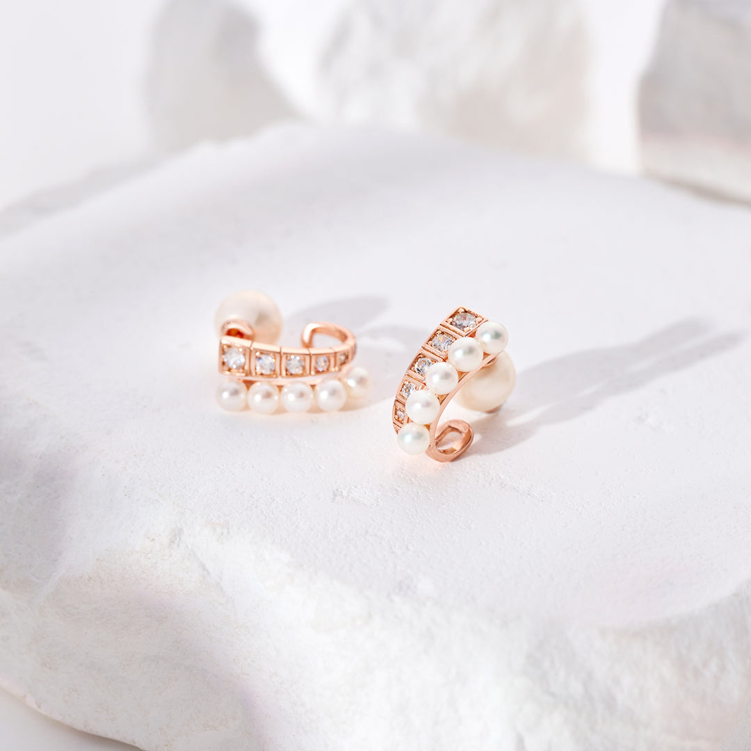 Top Grade Freshwater Pearl Earring WE00961 | WATERFALL - PEARLY LUSTRE
