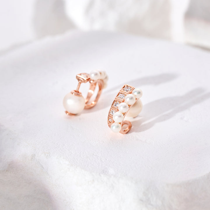 Top Grade Freshwater Pearl Earring WE00961 | WATERFALL - PEARLY LUSTRE