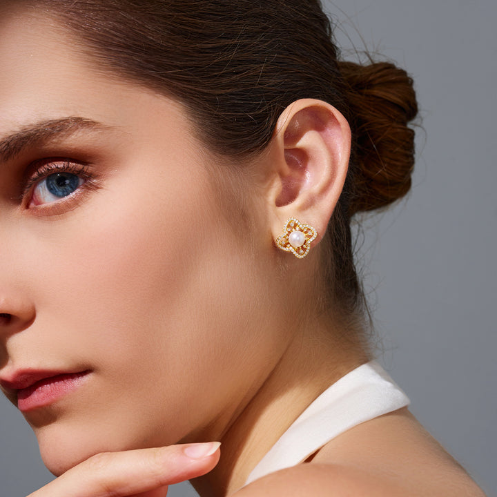 Top Grade Freshwater Pearl Earrings WE00963 | PERANAKAN - PEARLY LUSTRE