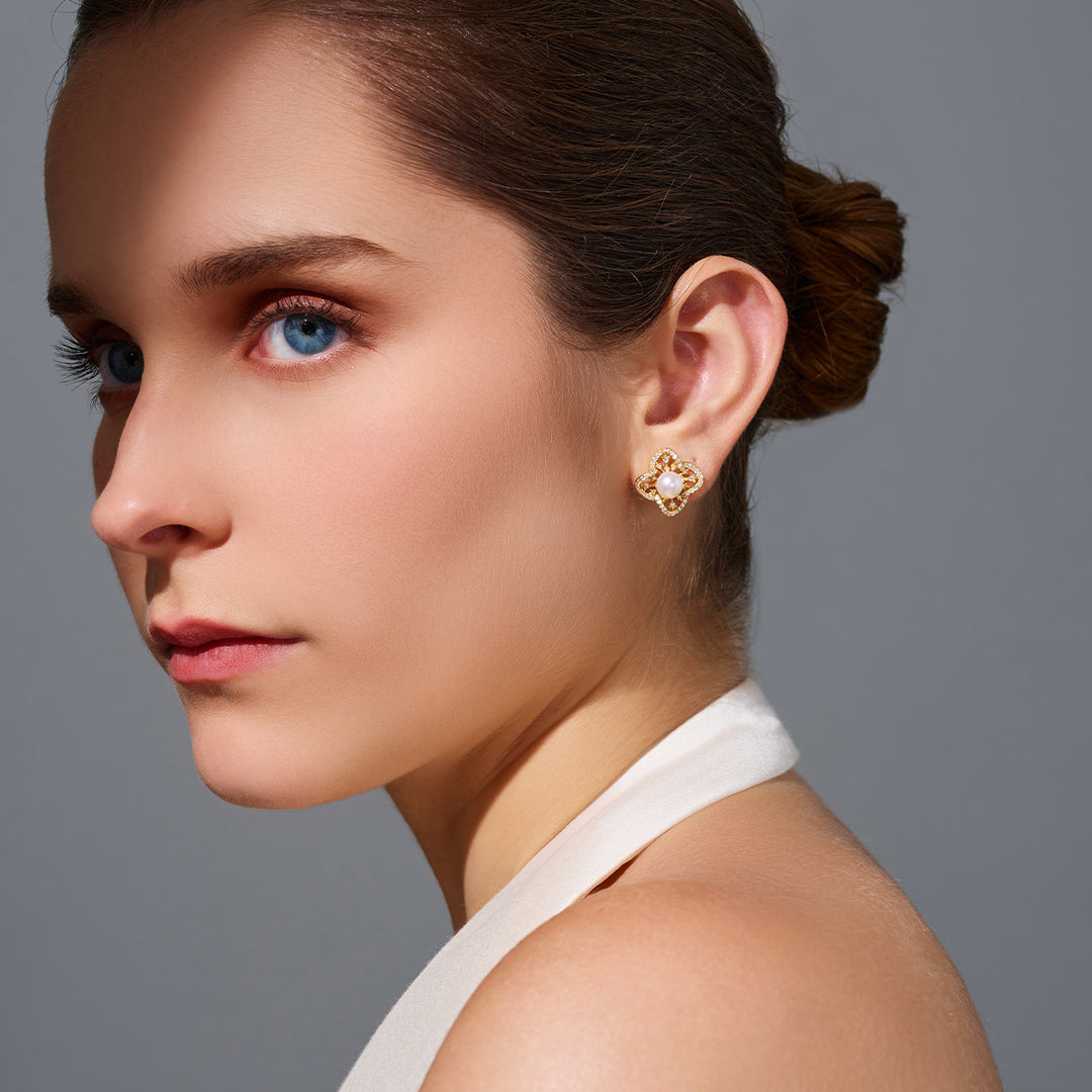 Top Grade Freshwater Pearl Earrings WE00963 | PERANAKAN - PEARLY LUSTRE