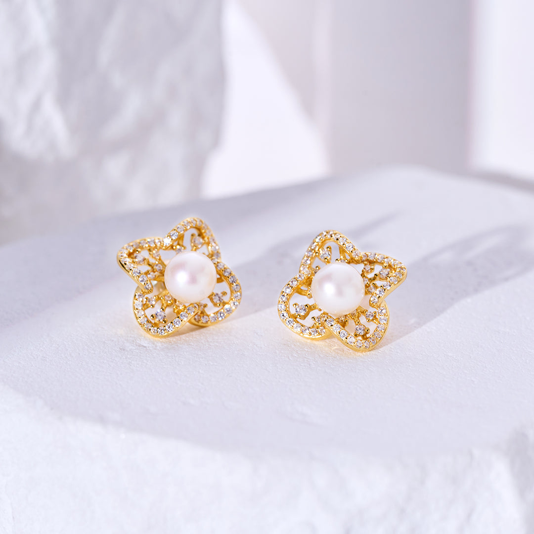 Top Grade Freshwater Pearl Earrings WE00963 | PERANAKAN - PEARLY LUSTRE
