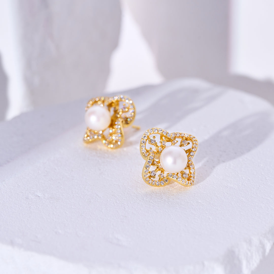 Top Grade Freshwater Pearl Earrings WE00963 | PERANAKAN - PEARLY LUSTRE
