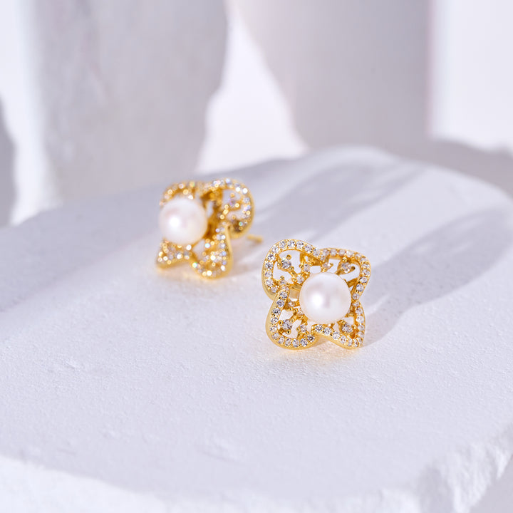 Top Grade Freshwater Pearl Earrings WE00963 | PERANAKAN - PEARLY LUSTRE