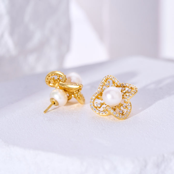 Top Grade Freshwater Pearl Earrings WE00963 | PERANAKAN - PEARLY LUSTRE