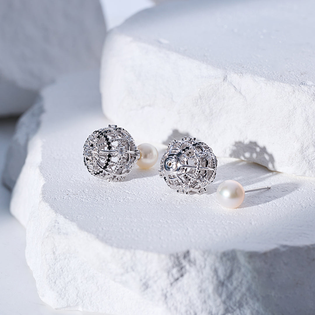 최고급 담수 진주 귀걸이 WE00968 | TWEED