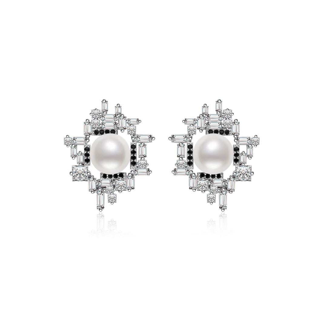 Top Grade Freshwater Pearl Earrings WE00972 | TWEED - PEARLY LUSTRE