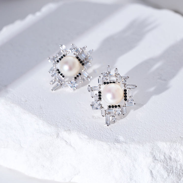 Top Grade Freshwater Pearl Earrings WE00972 | TWEED - PEARLY LUSTRE