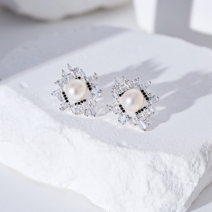 Top Grade Freshwater Pearl Earrings WE00972 | TWEED - PEARLY LUSTRE