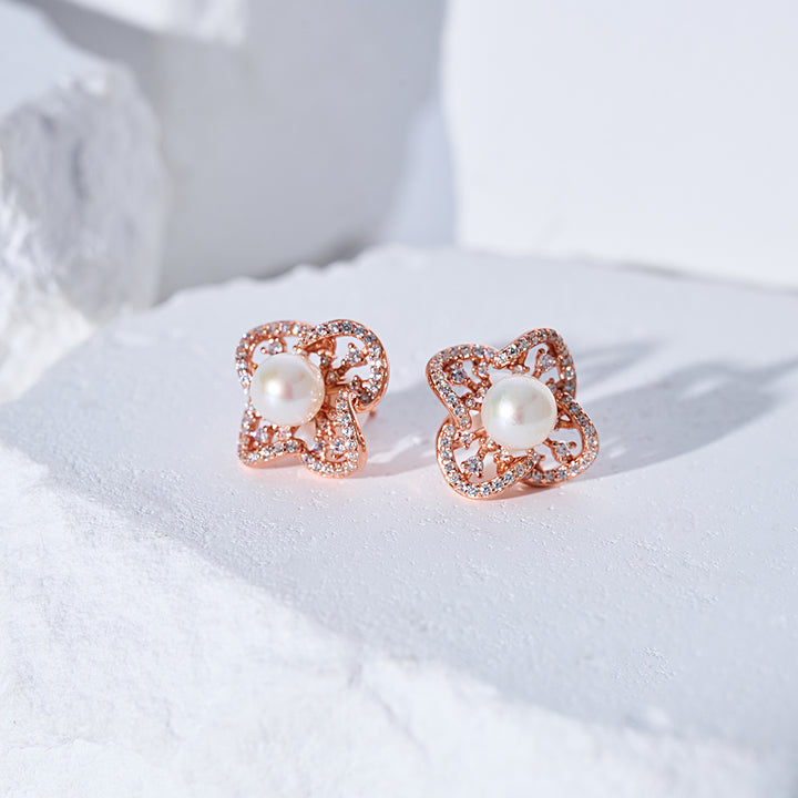 トップグレード淡水パールイヤリング WE00974 | PERANAKAN