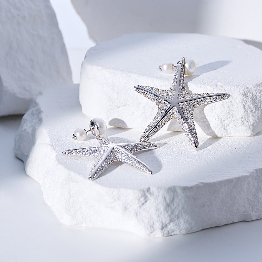 최고급 담수 진주 귀걸이 WE00986 | SANDS