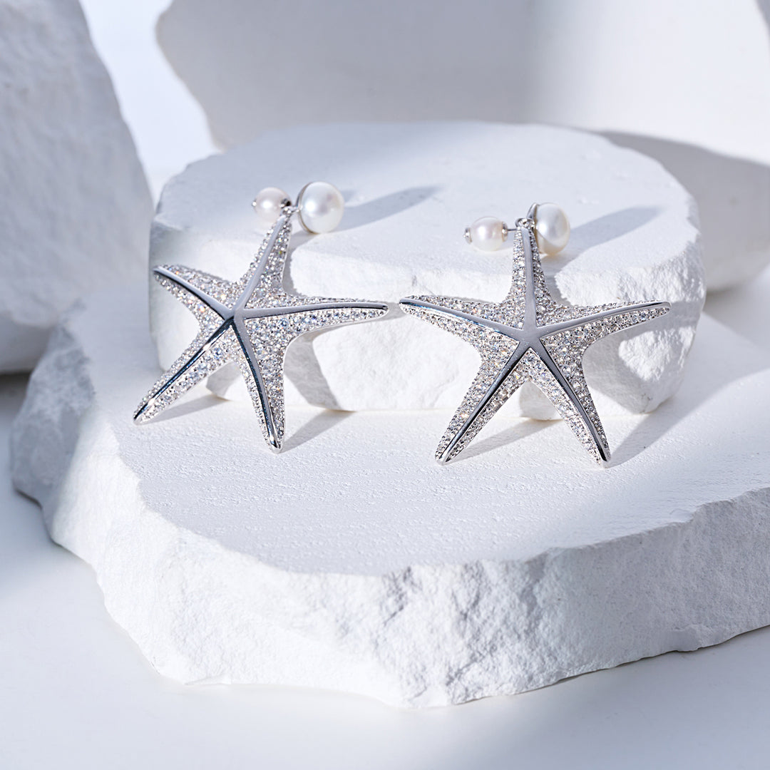 최고급 담수 진주 귀걸이 WE00986 | SANDS