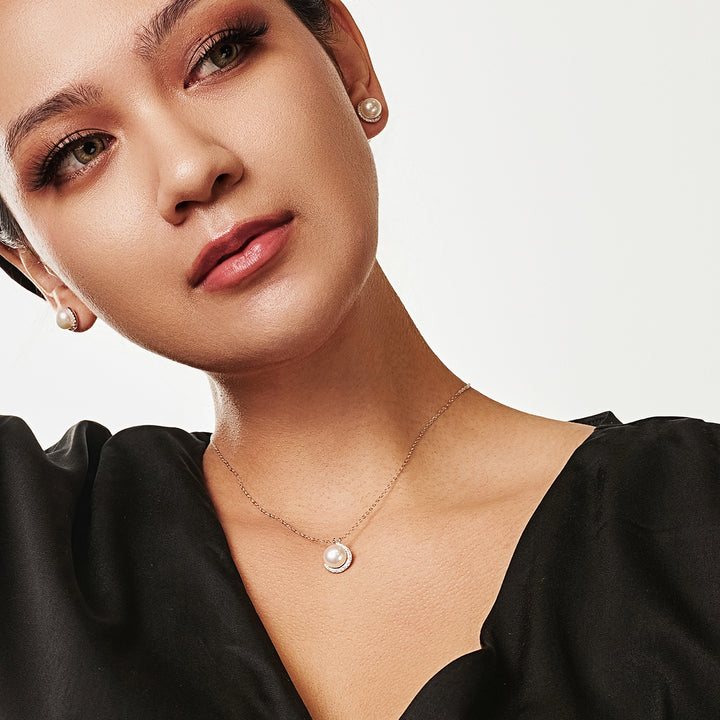 Elegant Freshwater Pearl Earrings WE00091 - PEARLY LUSTRE
