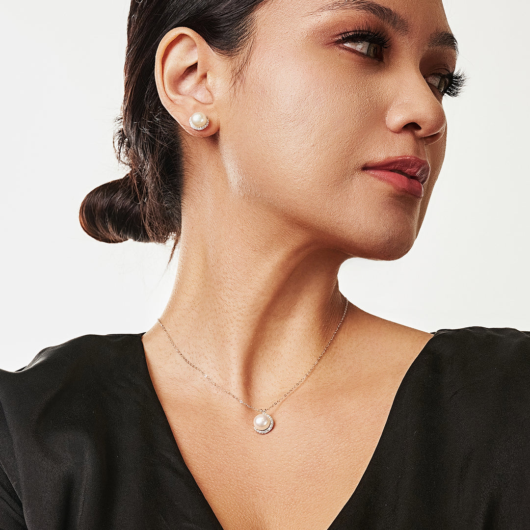 Elegant Freshwater Pearl Set WS00013 - PEARLY LUSTRE