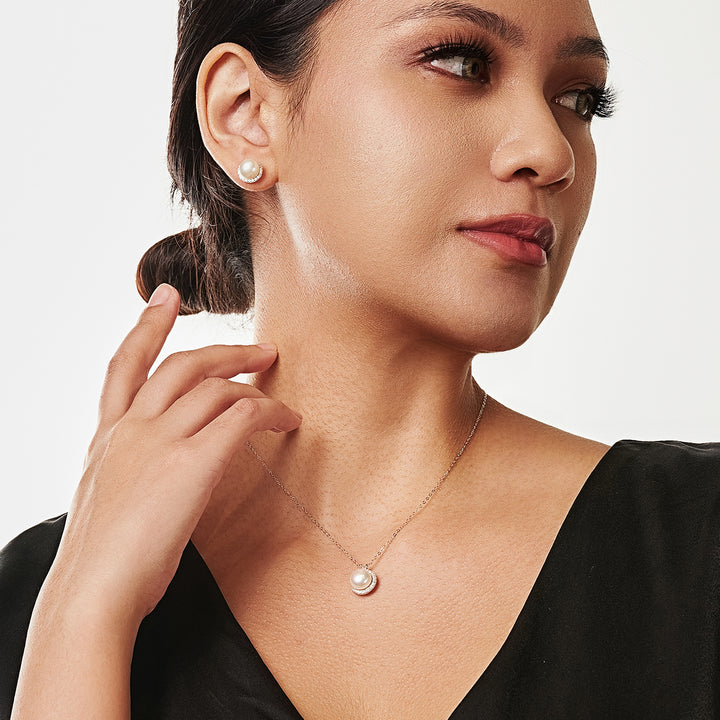 Elegant Freshwater Pearl Earrings WE00091 - PEARLY LUSTRE