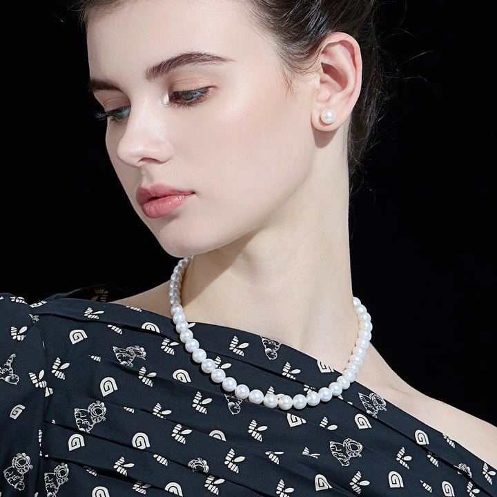 Top Lustre Edison White Pearl Stud Earrings WE00731 - PEARLY LUSTRE