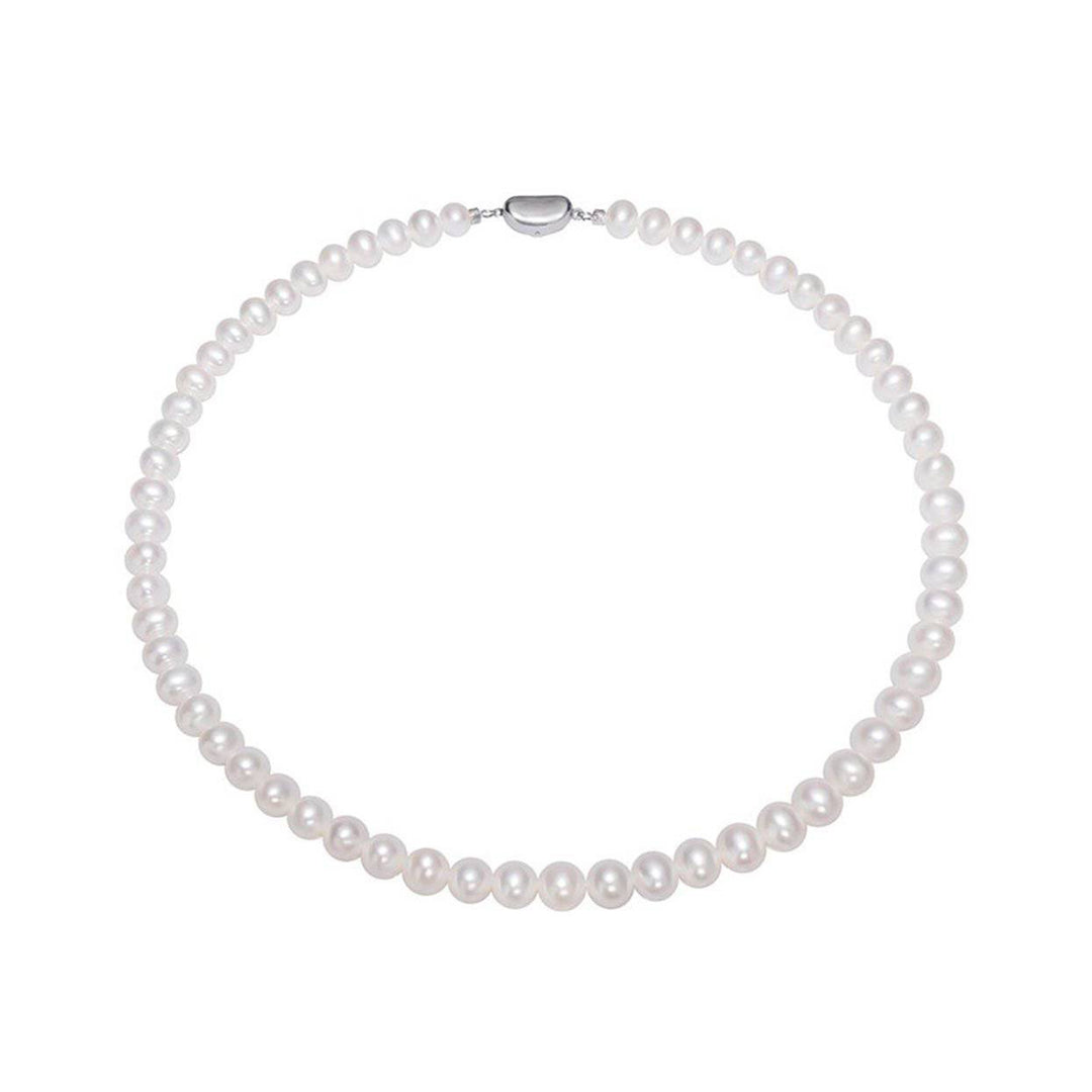 Top Lustre White Freshwater Pearl Necklace WN00192 - PEARLY LUSTRE