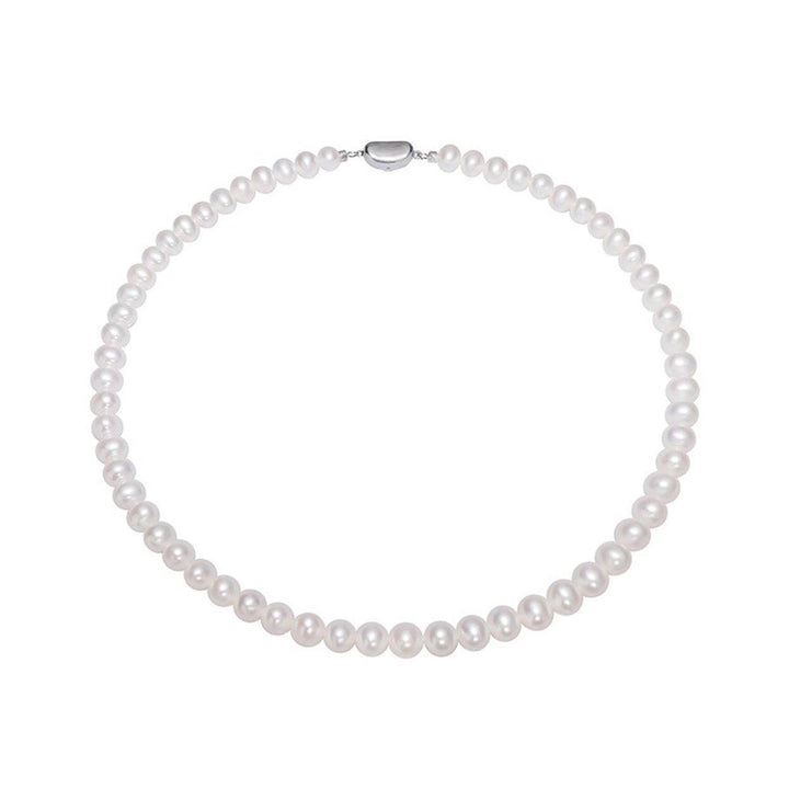 Top Lustre White Freshwater Pearl Necklace WN00192 - PEARLY LUSTRE