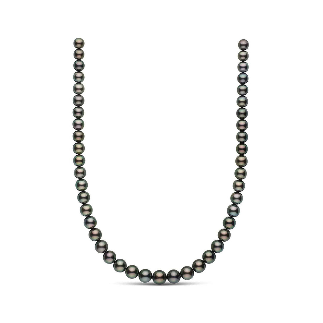 Brilliant Freshwater Black Pearl Necklace WN00546 - PEARLY LUSTRE
