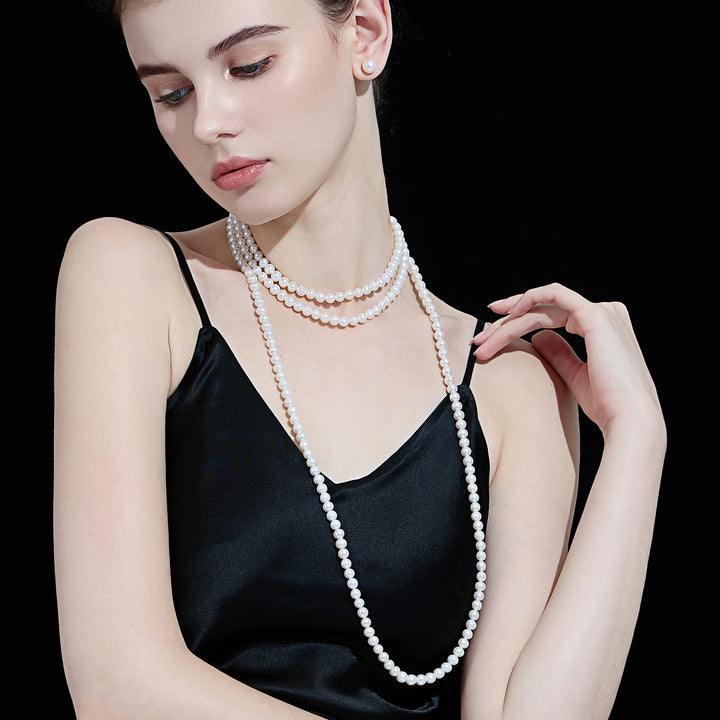 1.6 Meter Long Freshwater Pearl Necklace WN00279 - PEARLY LUSTRE