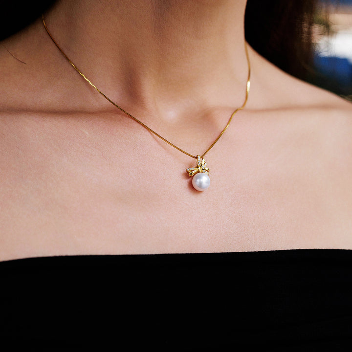 Freshwater Pearl Necklace WN00421 | RIBBON - PEARLY LUSTRE
