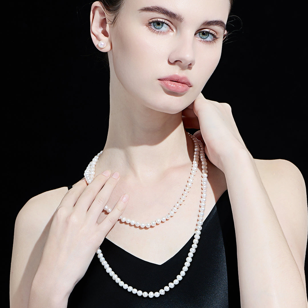 1.2 Meter Long Freshwater Pearl Necklace WN00437 - PEARLY LUSTRE