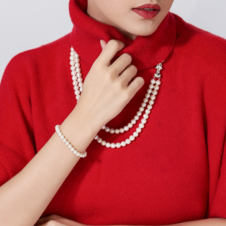 60CM Long Freshwater Pearl Necklace WN00484 - PEARLY LUSTRE