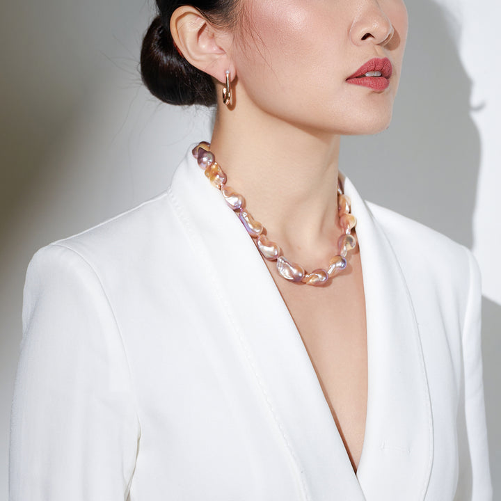Baroque Pearl Necklace WN00507 | New Yorker - PEARLY LUSTRE